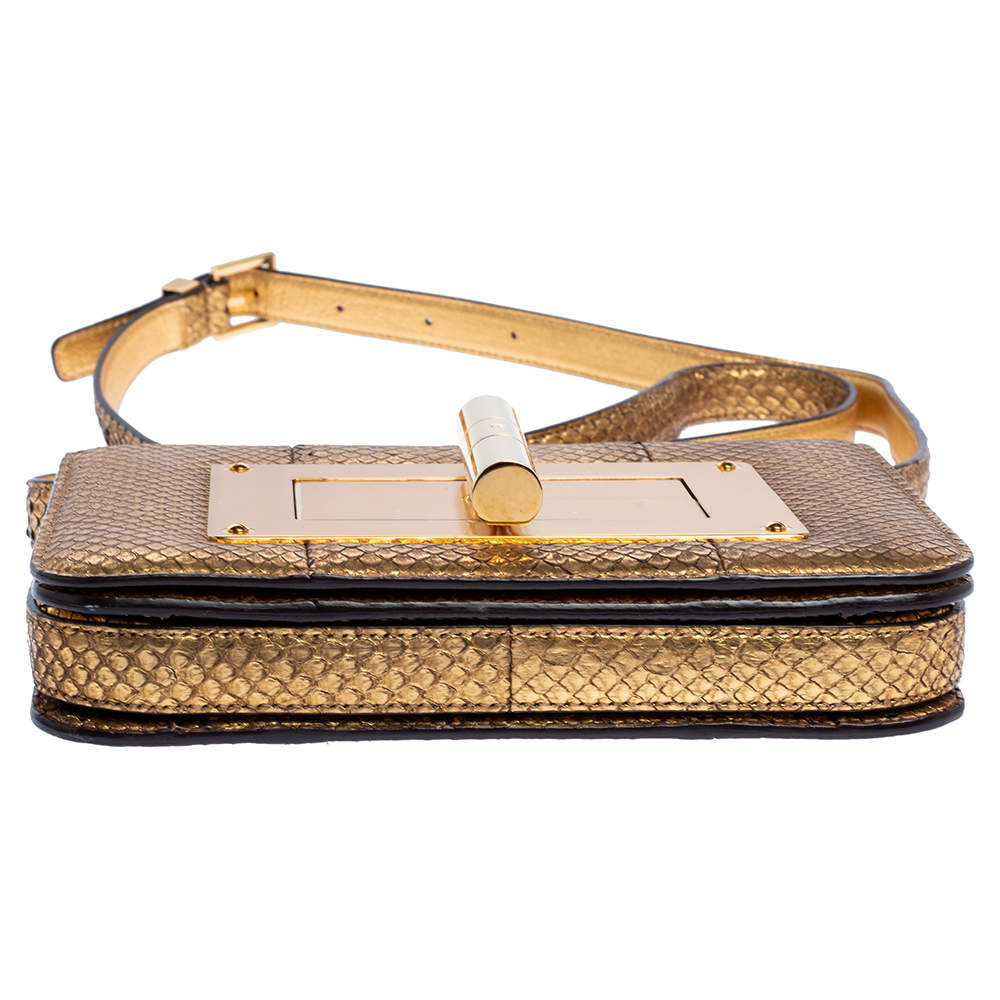 TOM FORD LIGHT BROWN EXOTIC LEATHER SMALL NATALIA SHOULDER BAG - My Luxury  Bargain South Africa