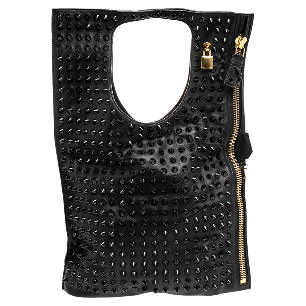 مملوكة مسبقًا حقيبة كتف توم فورد أليس جلد أسود مرصعة