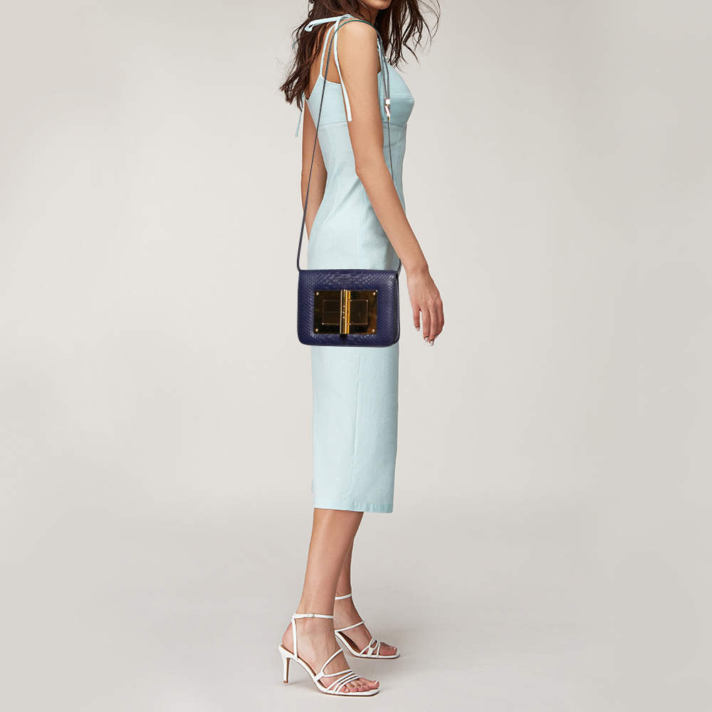 Tom Ford Blue Python Small Natalia Crossbody Bag Tom Ford | TLC