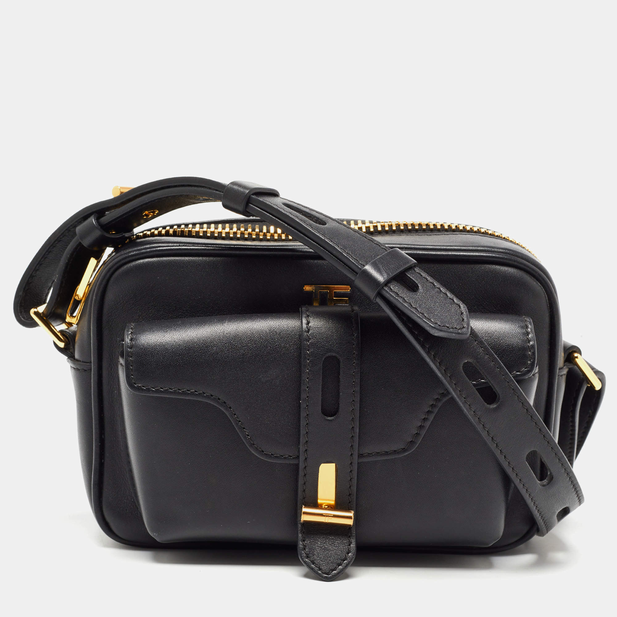 Tom Ford T Twist Small Leather Top Handle Handbag