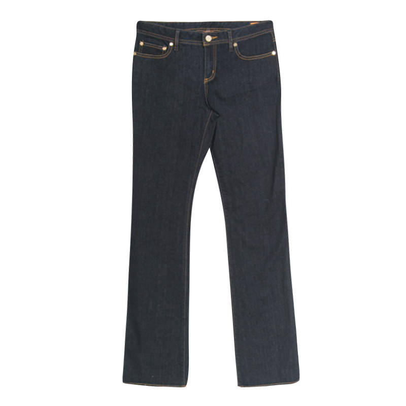 Pre Owned Tory Burch Indigo Dark Wash Denim Classic Boot Cut Jeans M