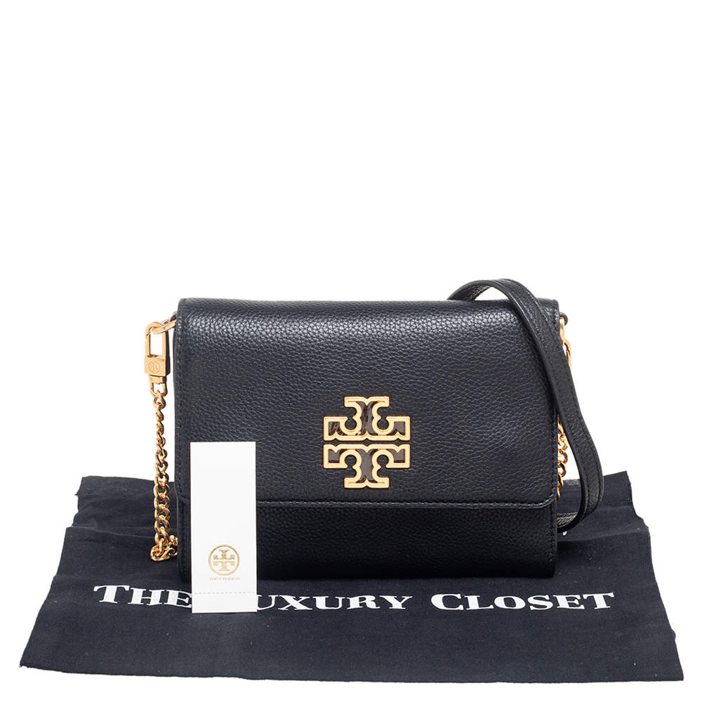 Tory Burch Leather Britten Combo Crossbody Bag (SHF-20485) – LuxeDH