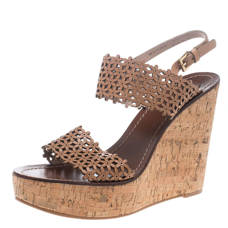 tory burch cork wedge sandals