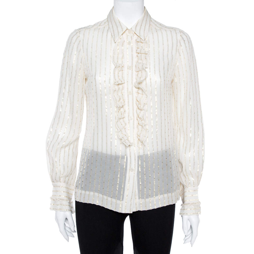 tory burch ruffle shirt