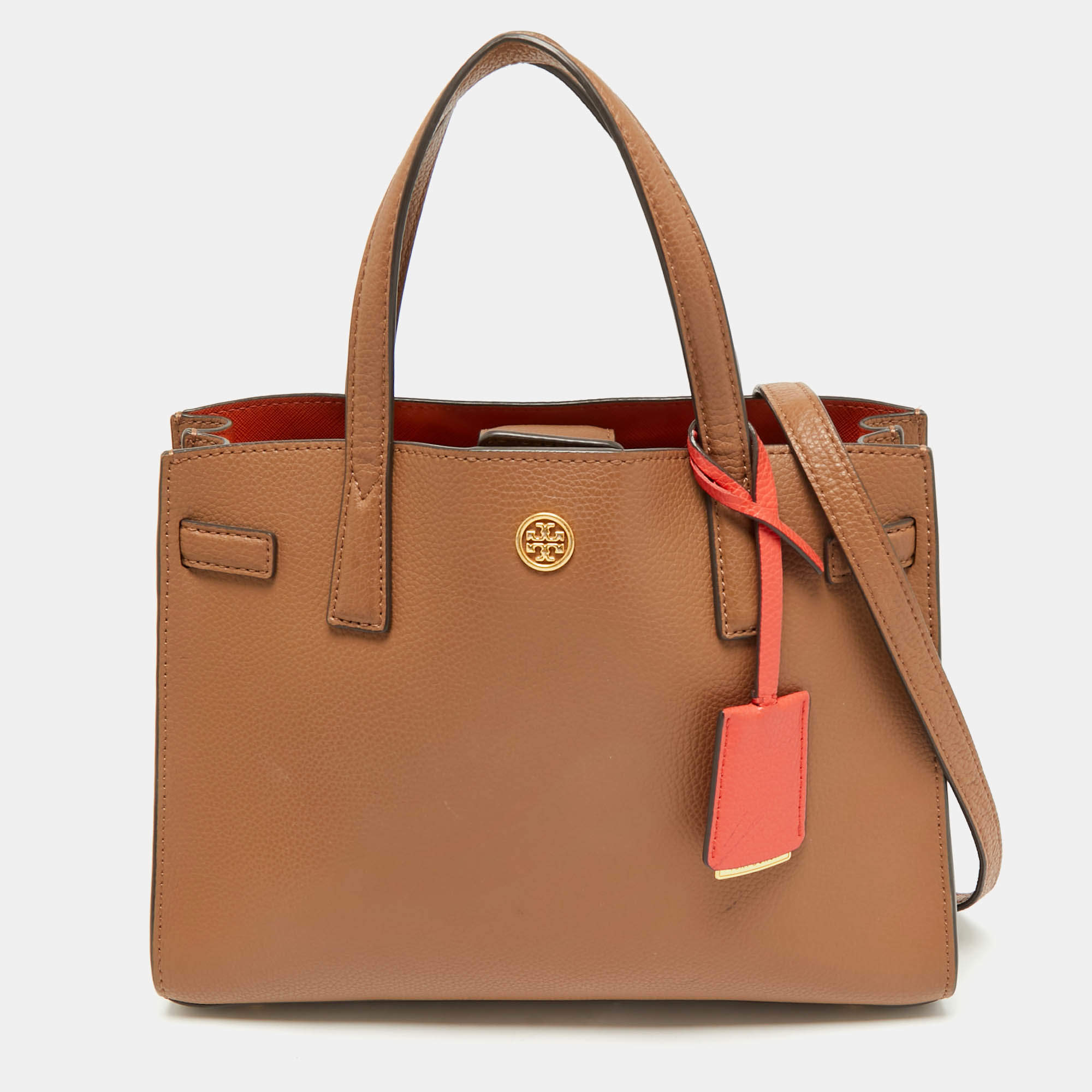 Pre Owned Tory Burch Brown Leather Walker Tote