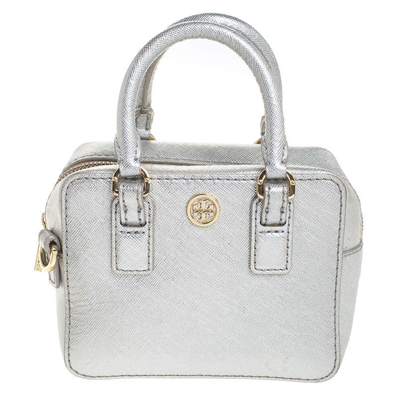 مملوكة مسبقًا حقيبة توري برش مايكرو جلد رمادية ميالك 