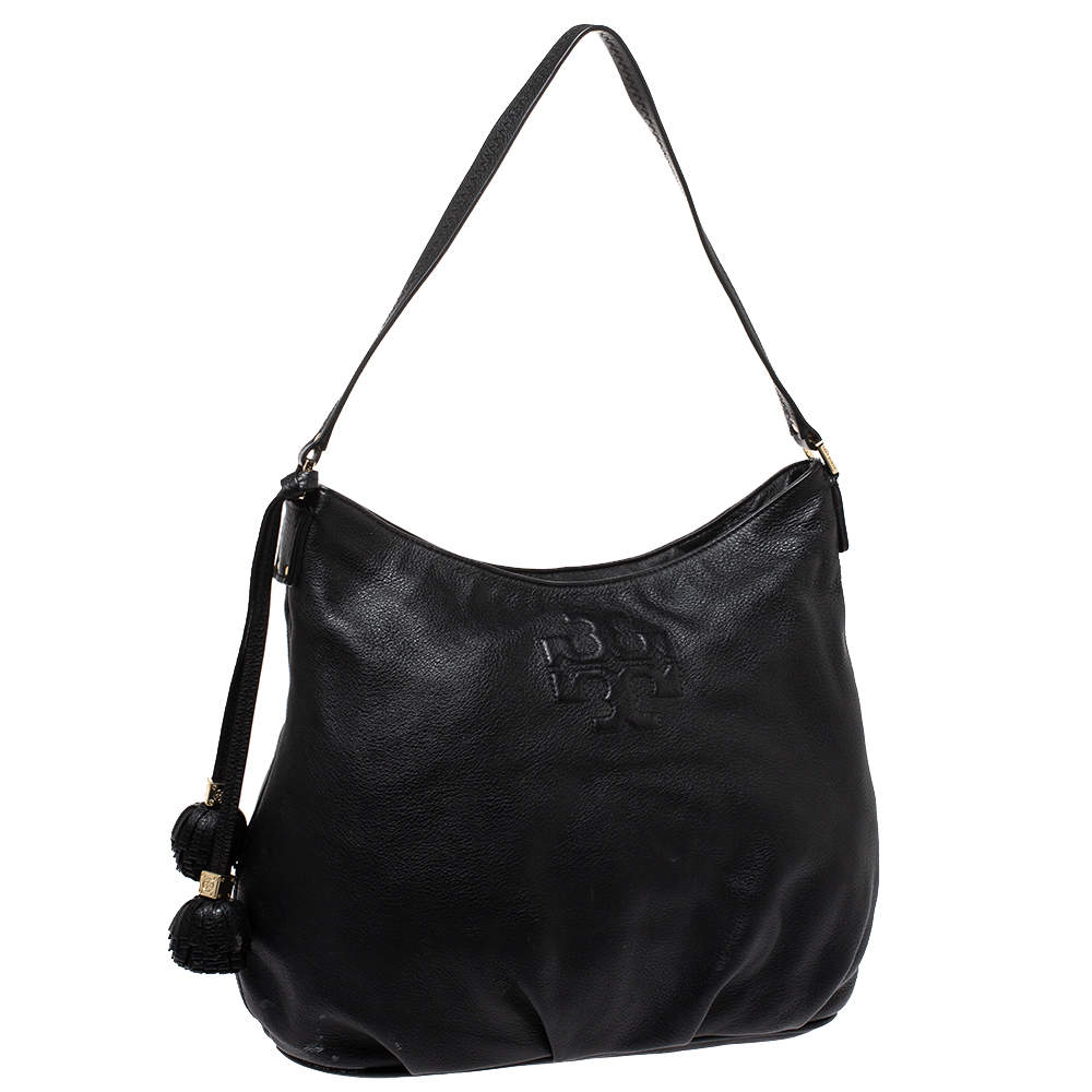 tory burch black hobo