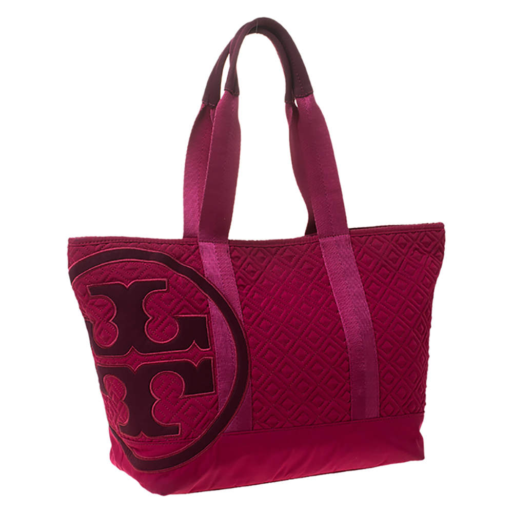 Tory Burch Fuchsia Nylon Marion Shopper Tote Tory Burch | TLC