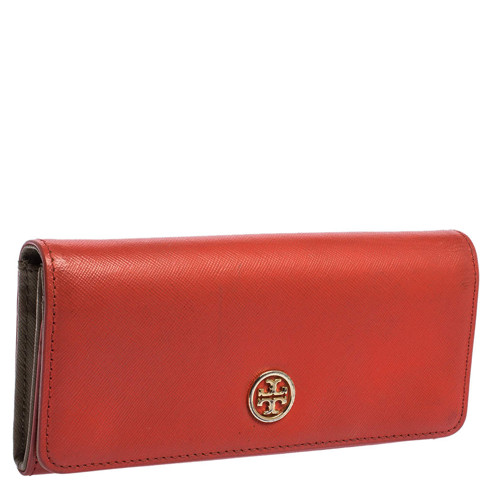 Tory Burch Red Leather Robinson Flap Continental Wallet Tory Burch | TLC