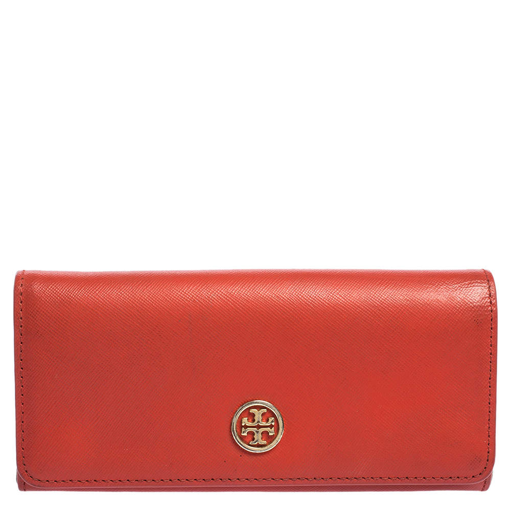 Tory Burch Red Leather Robinson Flap Continental Wallet Tory Burch | TLC
