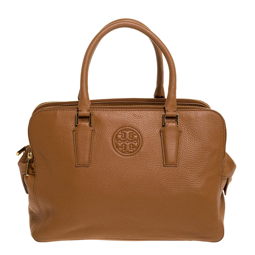 Pre Owned Tory Burch Brown Leather Satchel