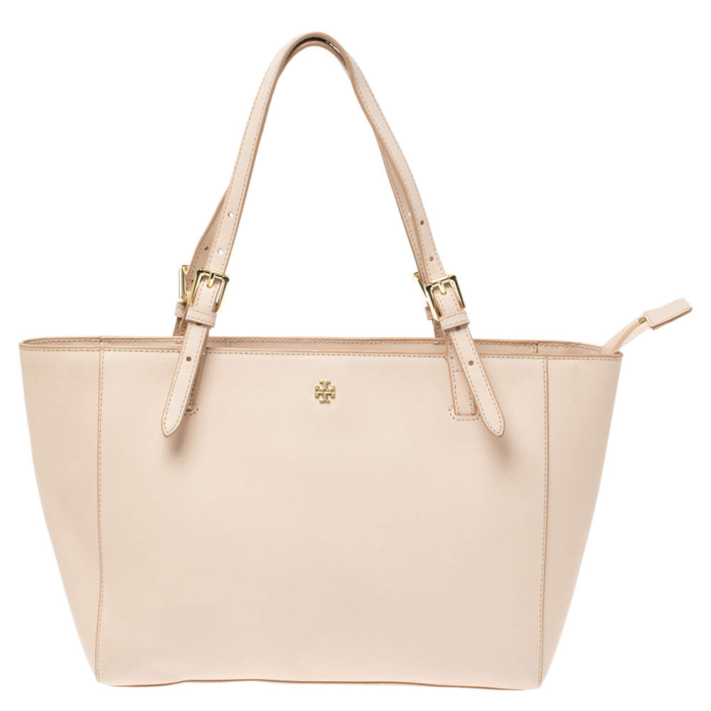 Tory Burch Pink Leather Medium York Buckle Tote Tory Burch