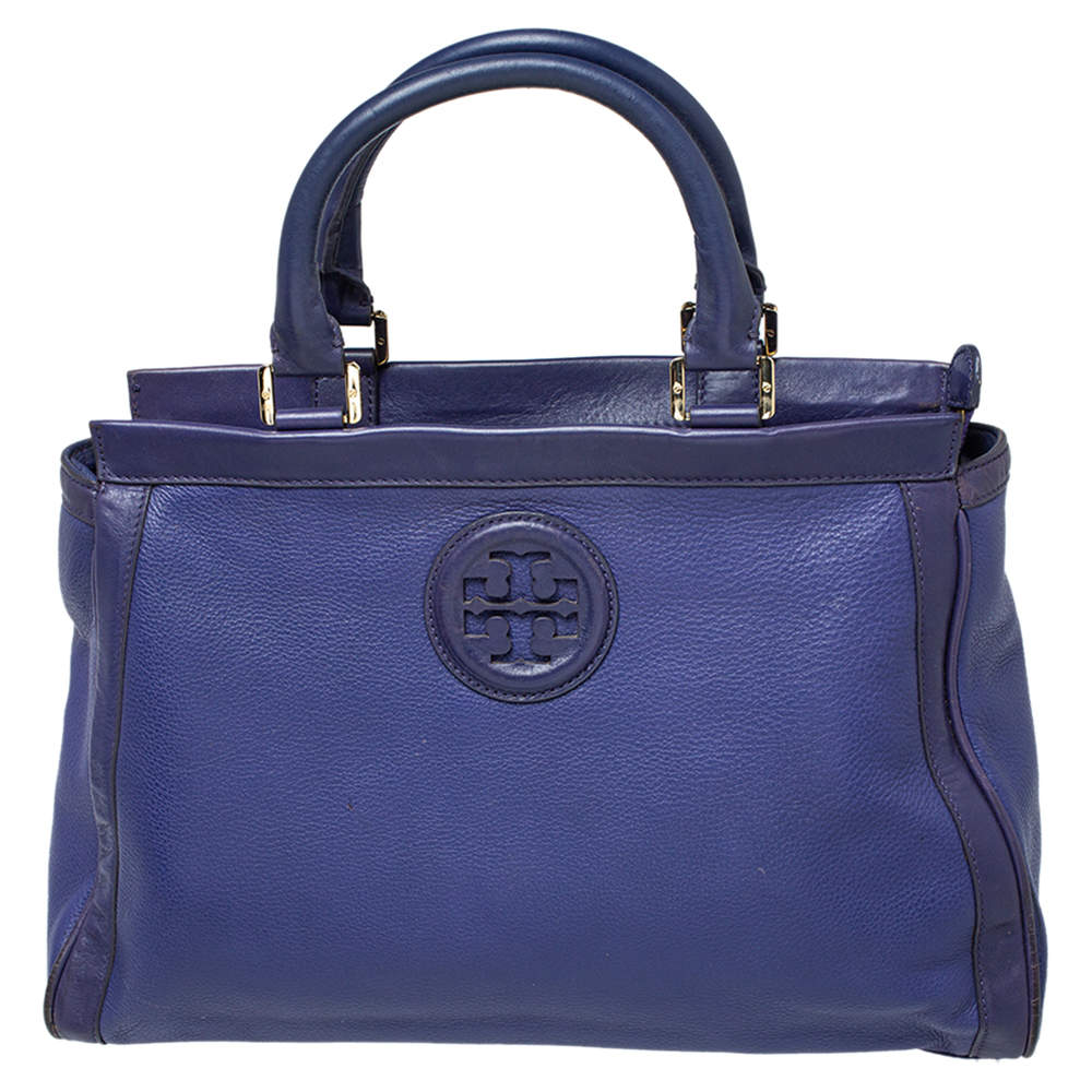 Tory Burch Purple Leather Hannah Tote Tory Burch | TLC