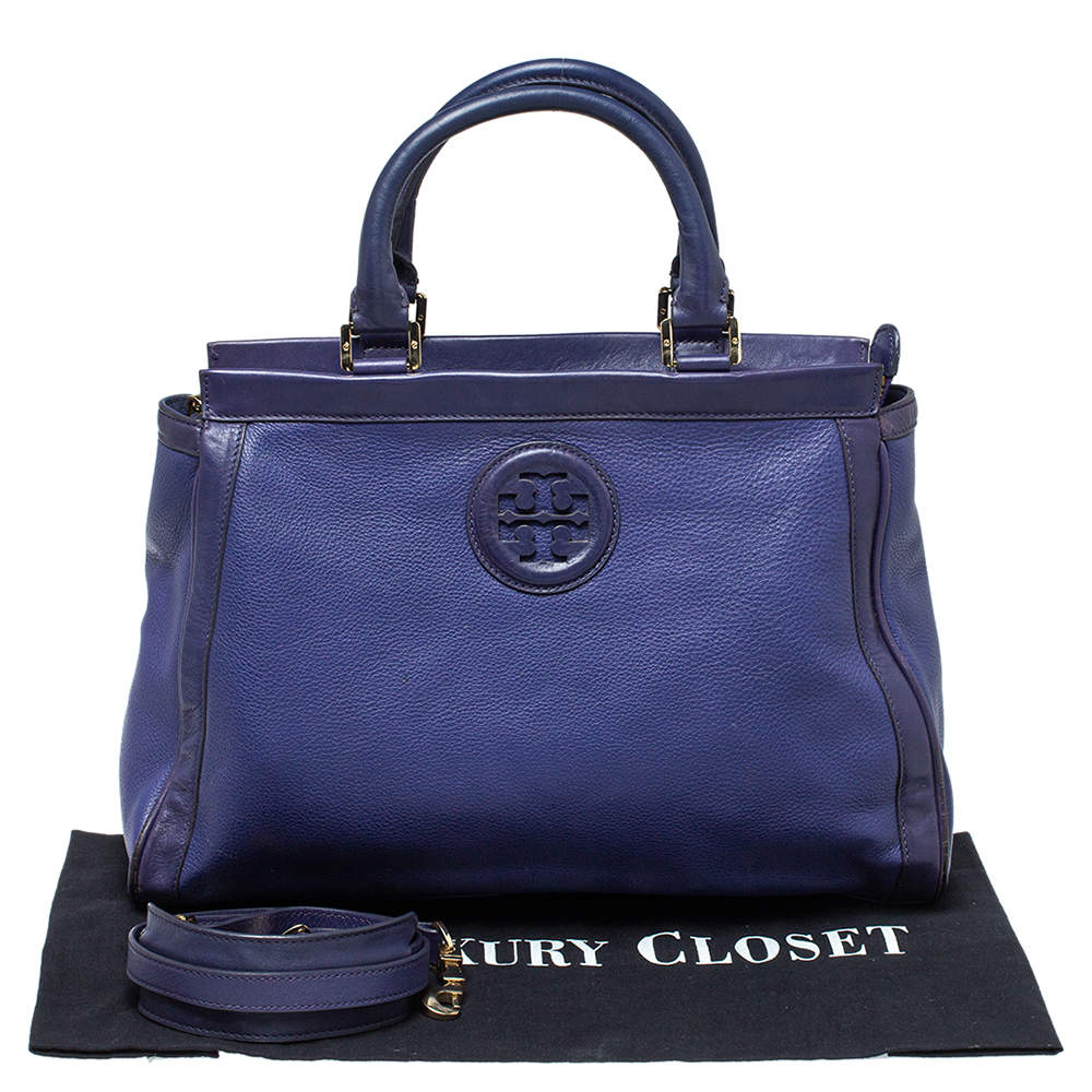 Tory Burch Purple Leather Hannah Tote Tory Burch | TLC