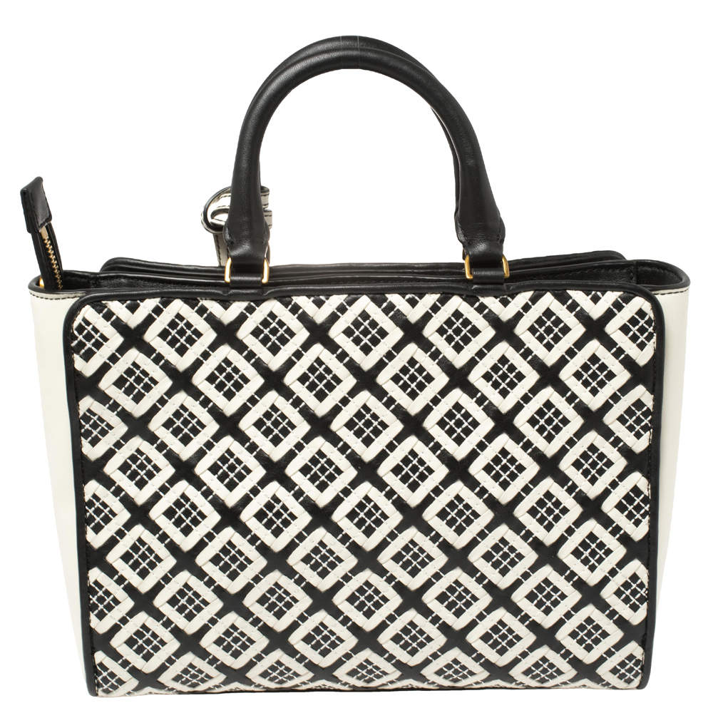 Leather tote Tory Burch Black in Leather - 25743832