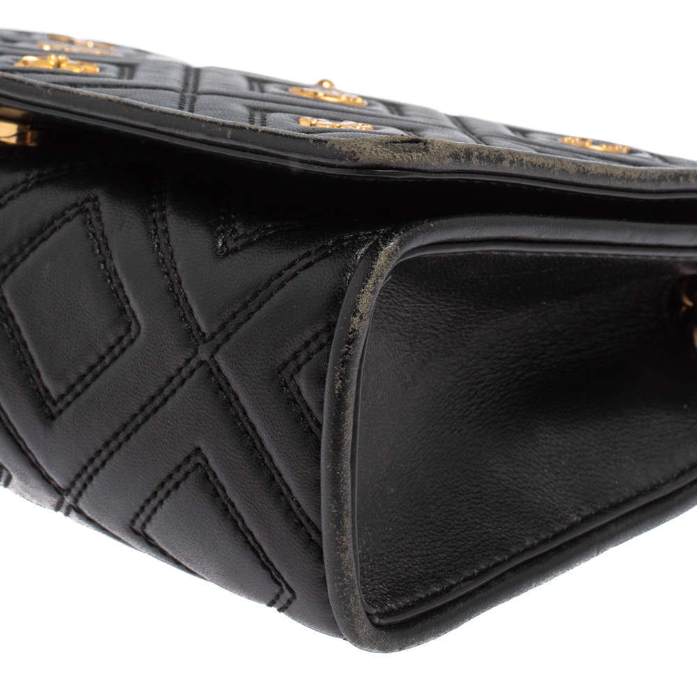 Tory Burch Leather Farida Fleming Charm Small Shoulder Bag (SHF-21455) –  LuxeDH