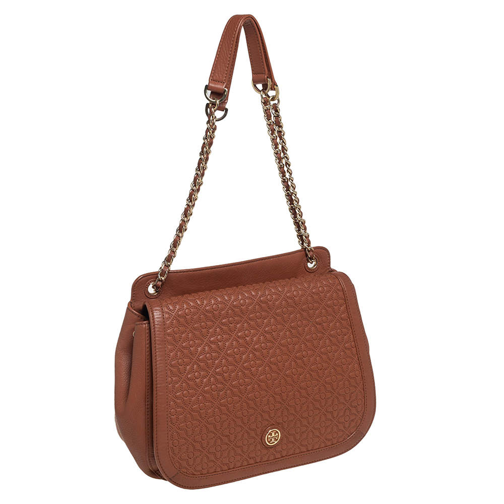 Tory Burch 86844 Moose Brown With Gold Hardware Thea Slouchy Women's Small  Shoulder Bag: Handbags: Amazon.com