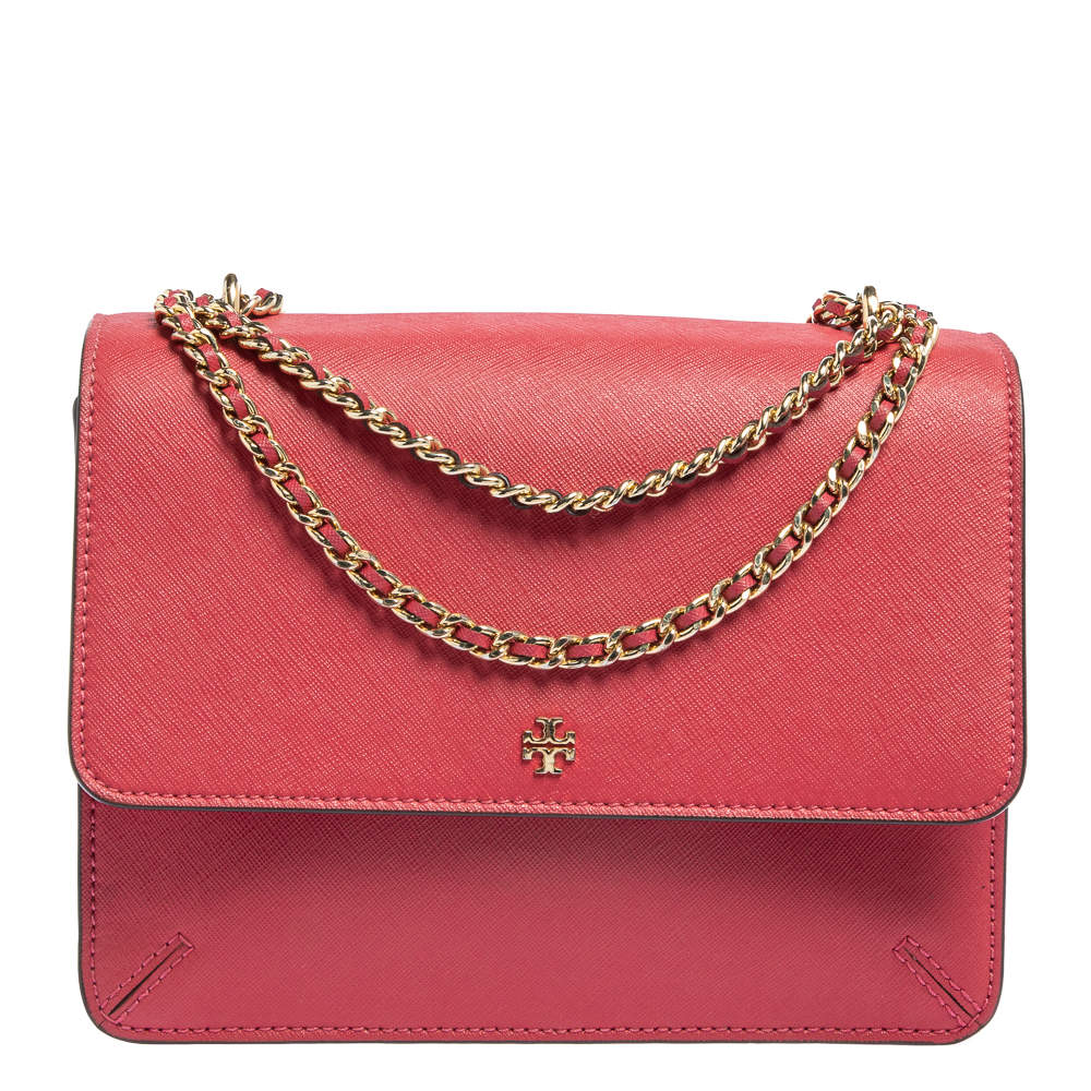 Tory Burch Pink Saffiano Leather Robinson Shoulder Bag Tory Burch | The  Luxury Closet