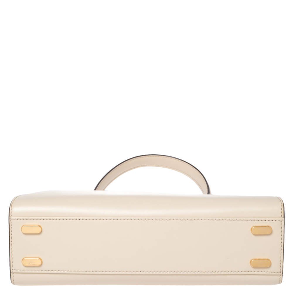 Tory Burch Lee Radziwill Bag in Cream Leather White ref.425876