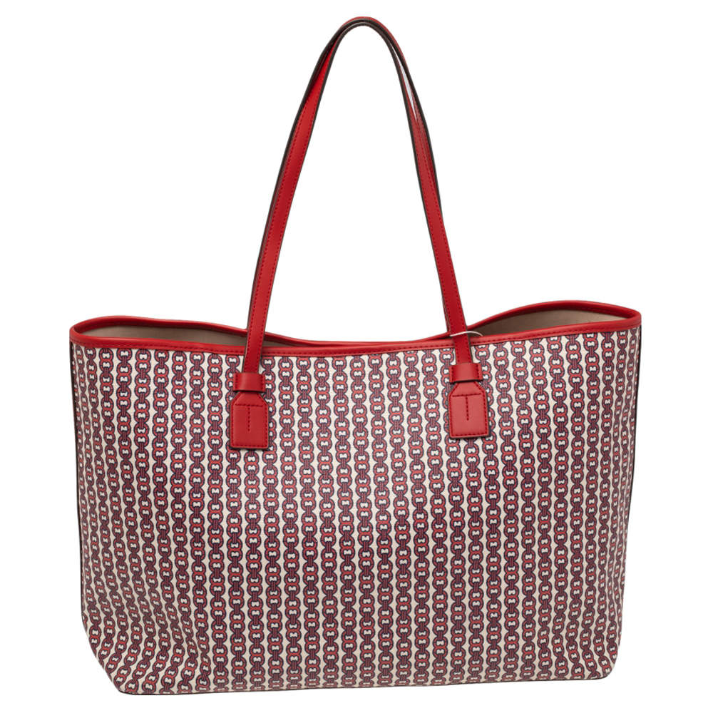 Tory burch gemini link tote red sale