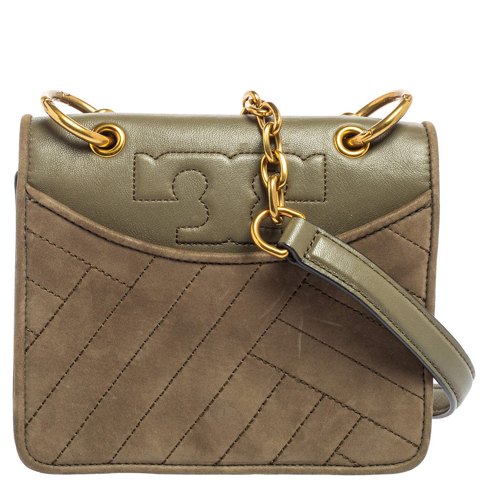 tory burch olive green crossbody bag