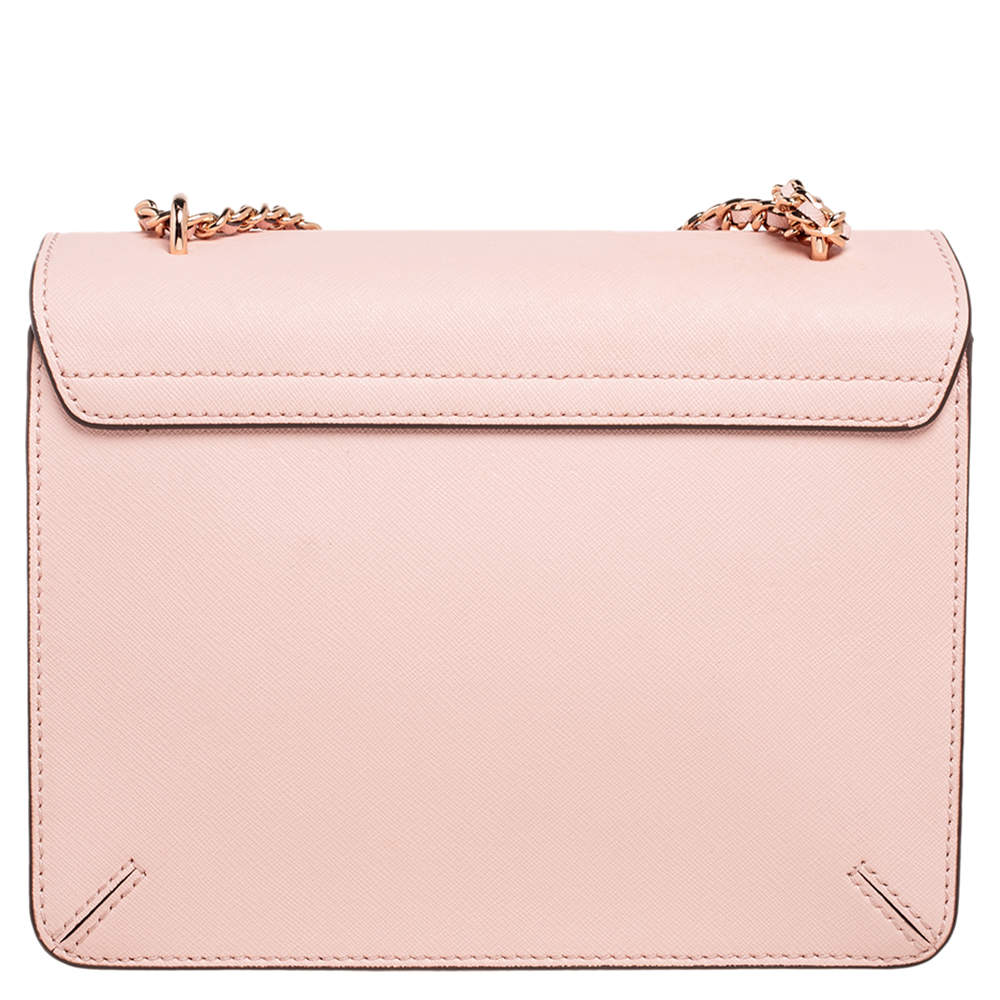 Tory Burch Light Pink Saffiano Leather Robinson Flap Chain Shoulder Bag  Tory Burch | The Luxury Closet