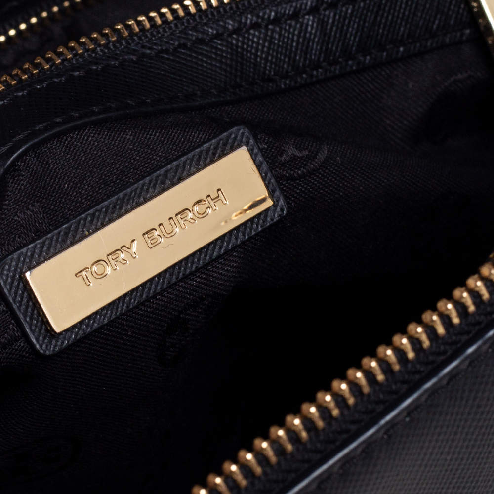 Tory Burch Robinson Double Zip Tote Bag in Black Leather ref.623021 - Joli  Closet