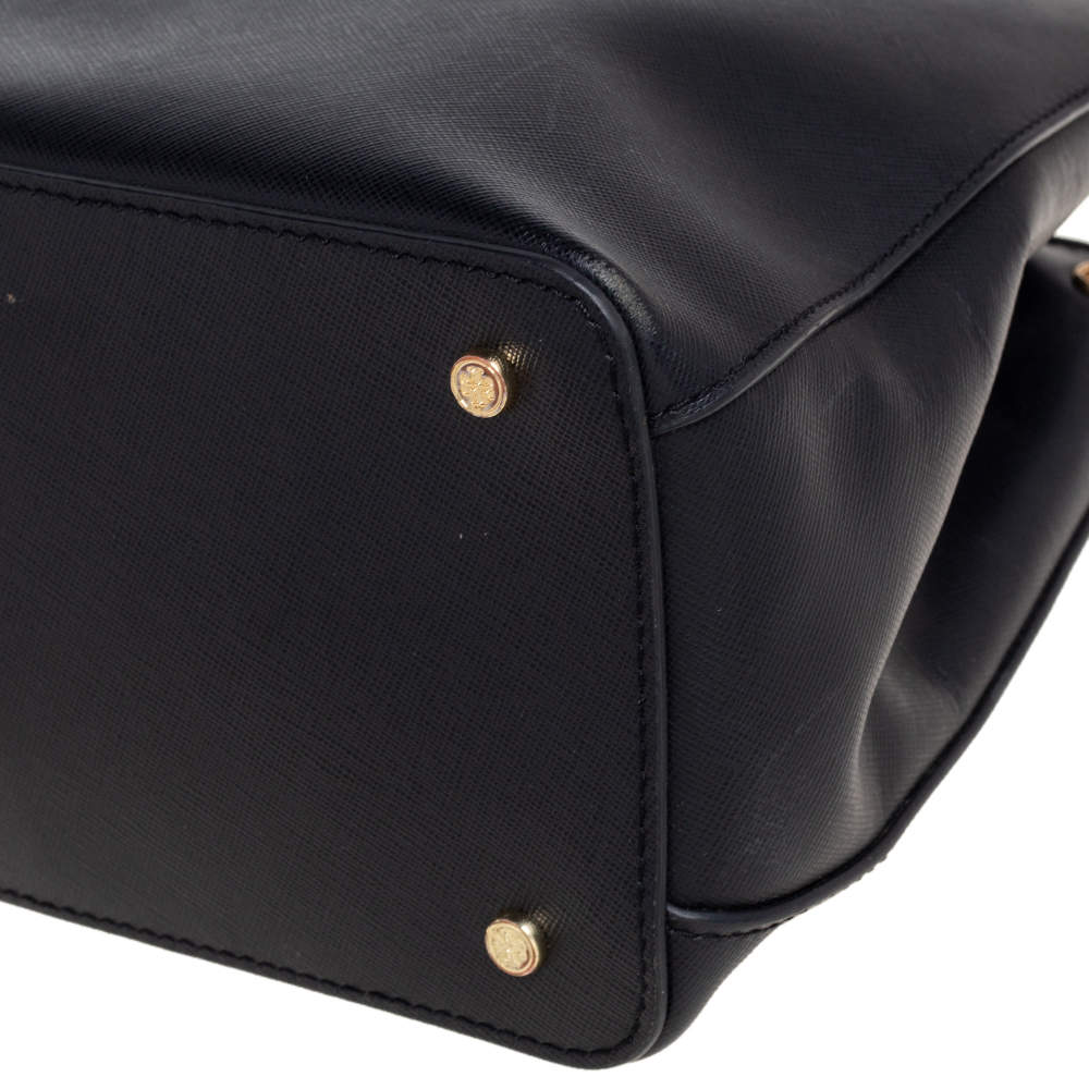 Tory Burch Two Tone Saffiano Lux Leather Robinson Tote Bag in Beige Leather  ref.625599 - Joli Closet