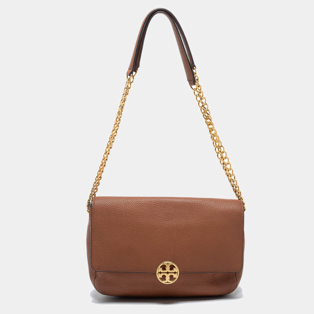 Tory Burch Brown Leather Flap Crossbody Bag Tory Burch | TLC