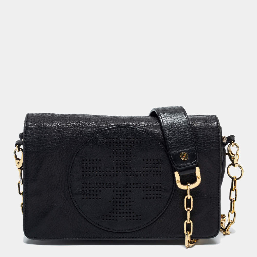 Tory Burch Black Leather Kipp Crossbody Bag Tory Burch | The Luxury Closet