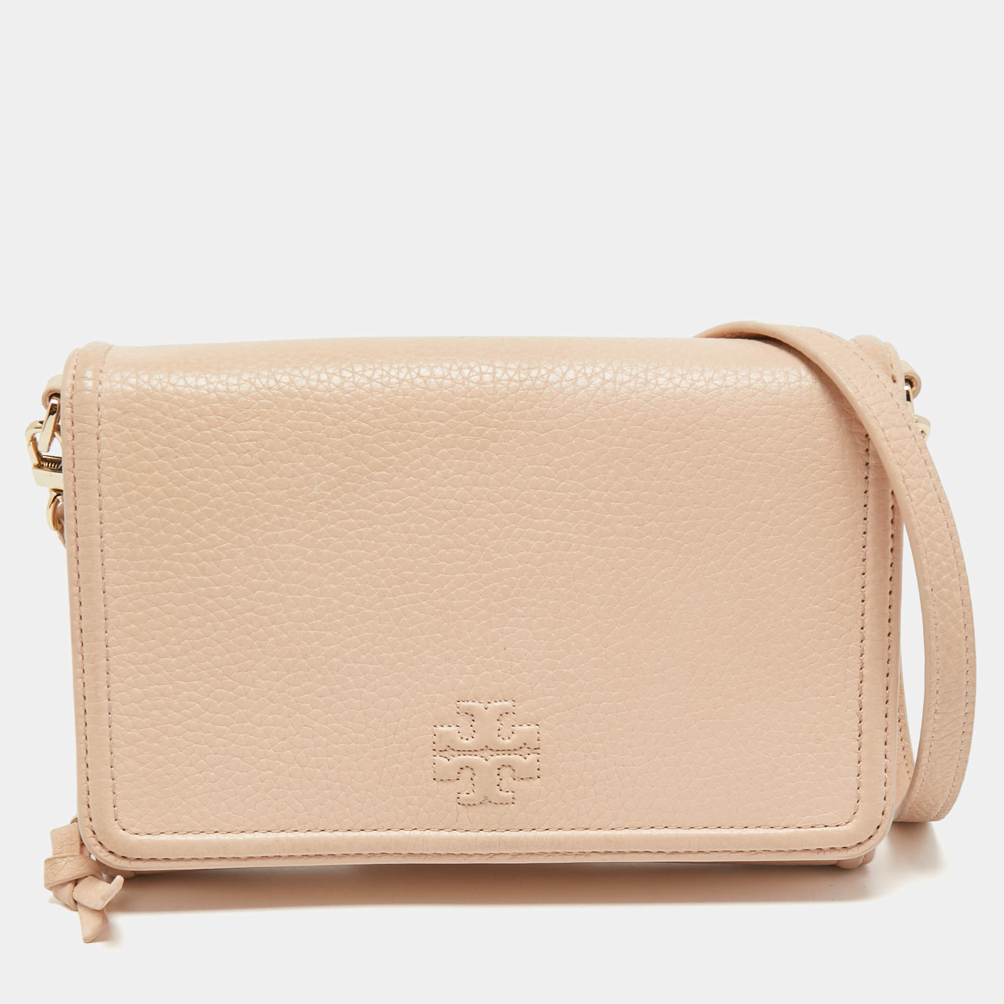 Tory Burch Peach Leather Thea Flap Crossbody Bag Tory Burch | TLC