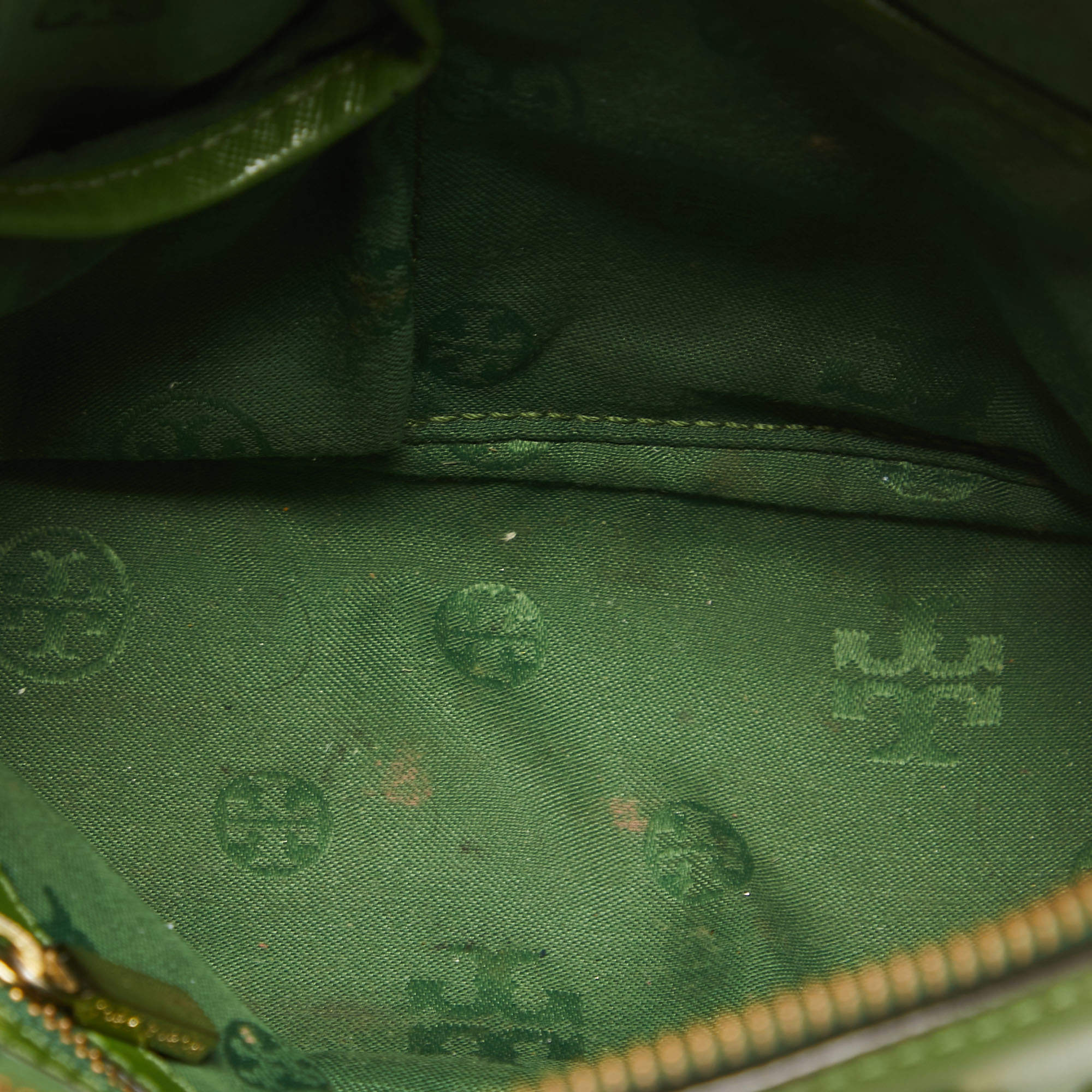 Tory Burch Green Wildstitch Quilted Leather Robinson Dome Satchel Tory Burch