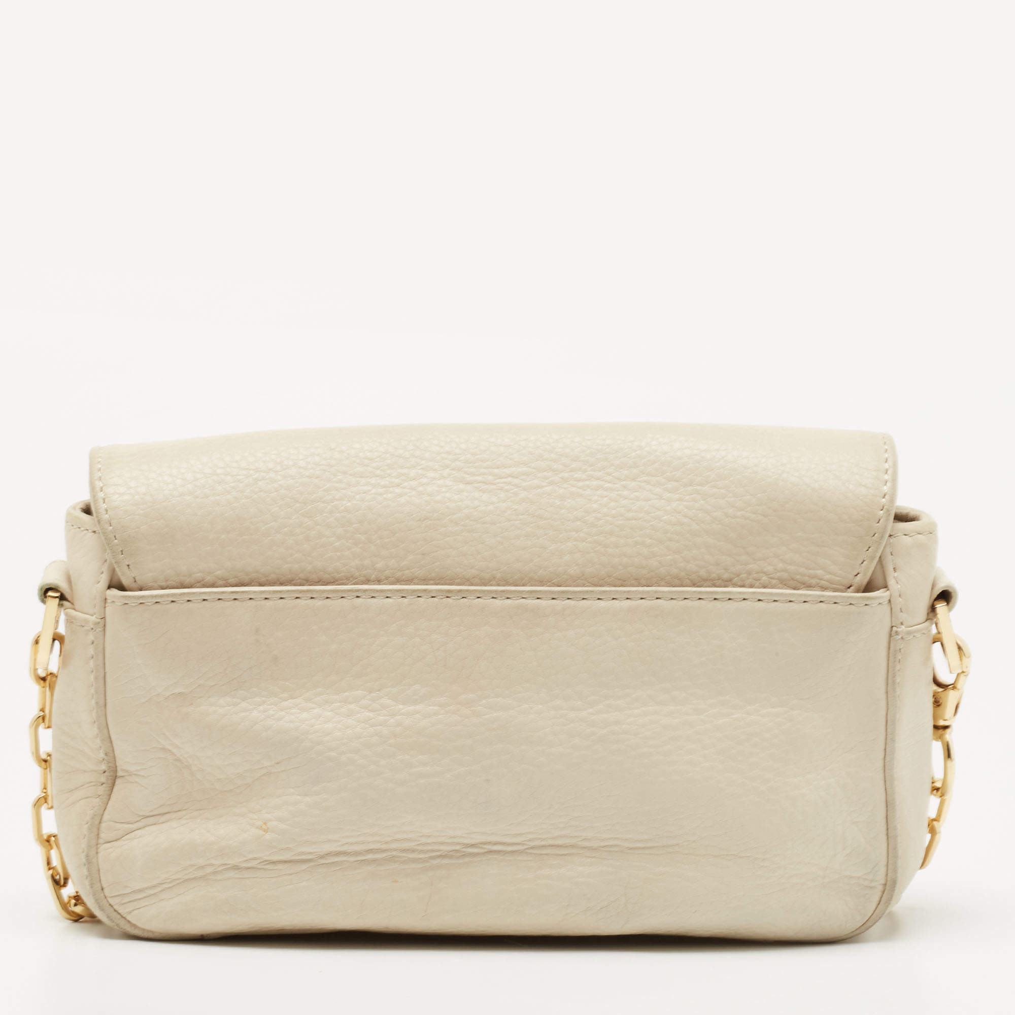 Tory Burch Off White Leather Robinson Flap Crossbody Bag - ShopStyle