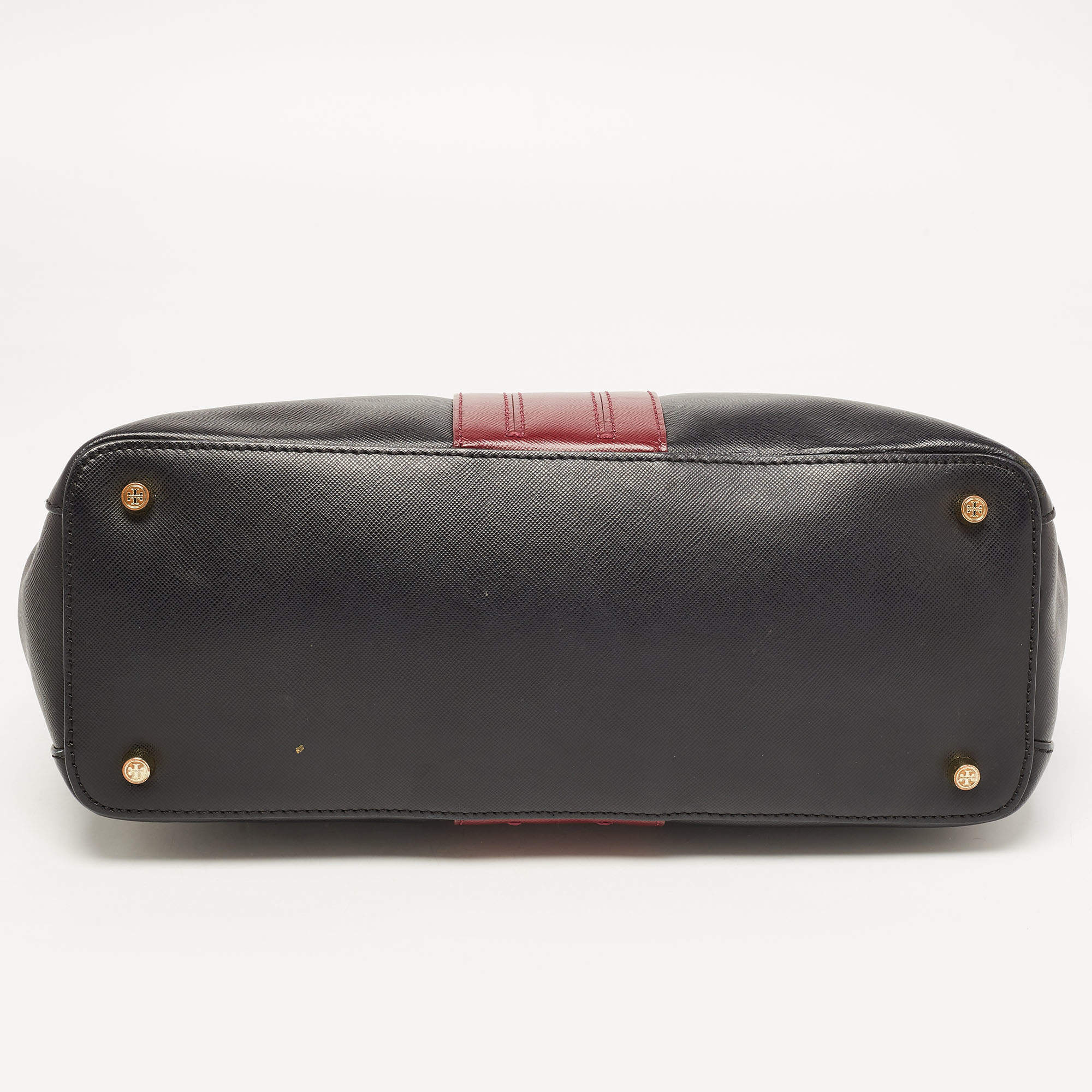 Tory Burch Saffiano Leather Tote - Black Totes, Handbags - WTO585383