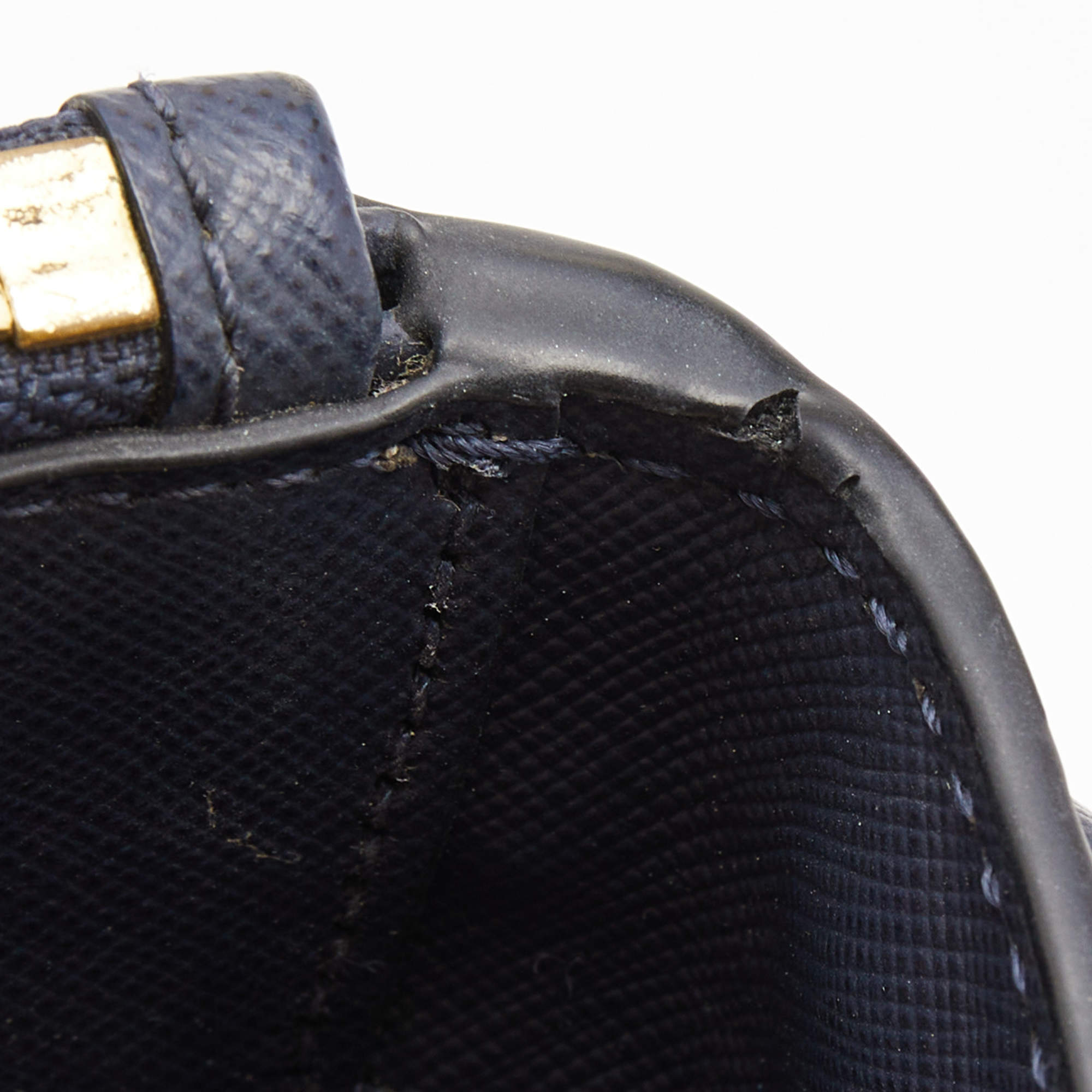 Tory Burch Navy Blue Saffiano Leather Robinson Double-Zip Tote Originally  $495