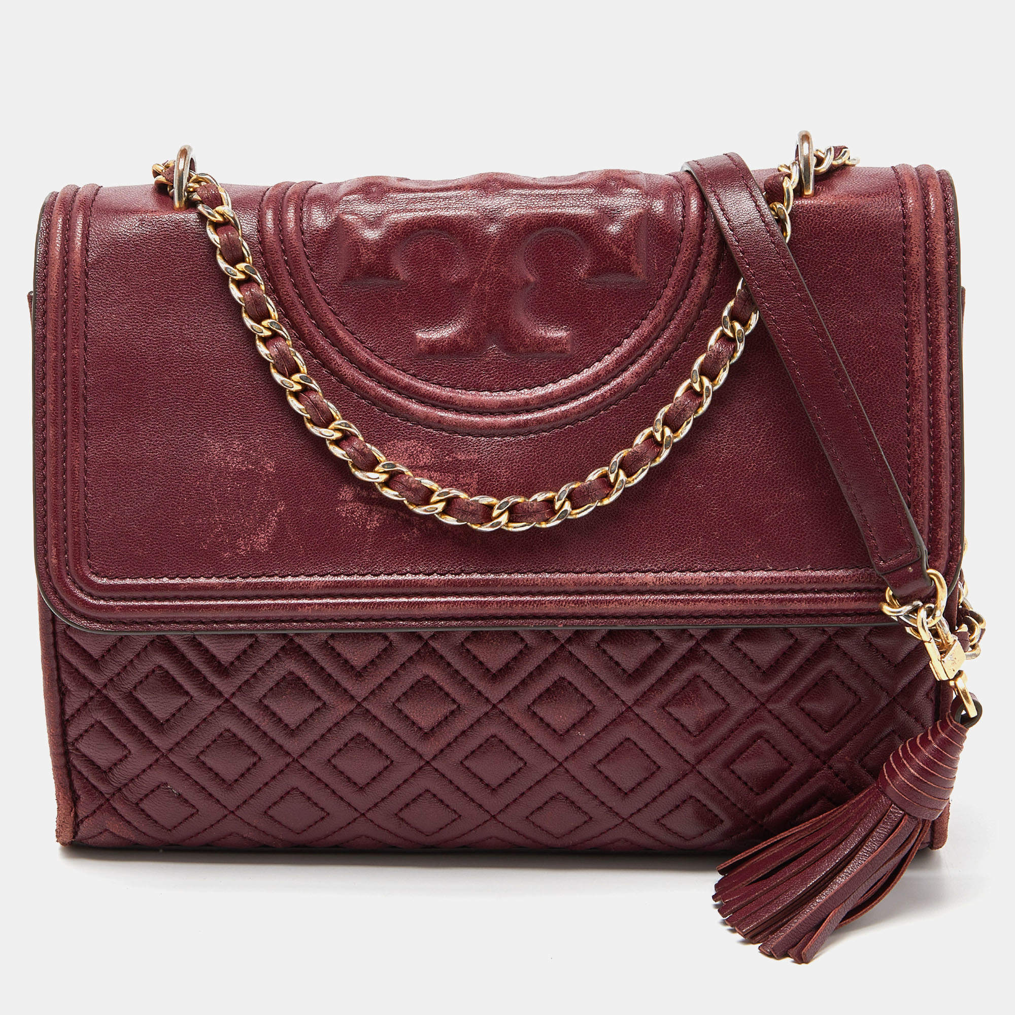 Tory Burch Women's 'fleming Small' Shoulder Bag - Red - Shoulder Bags