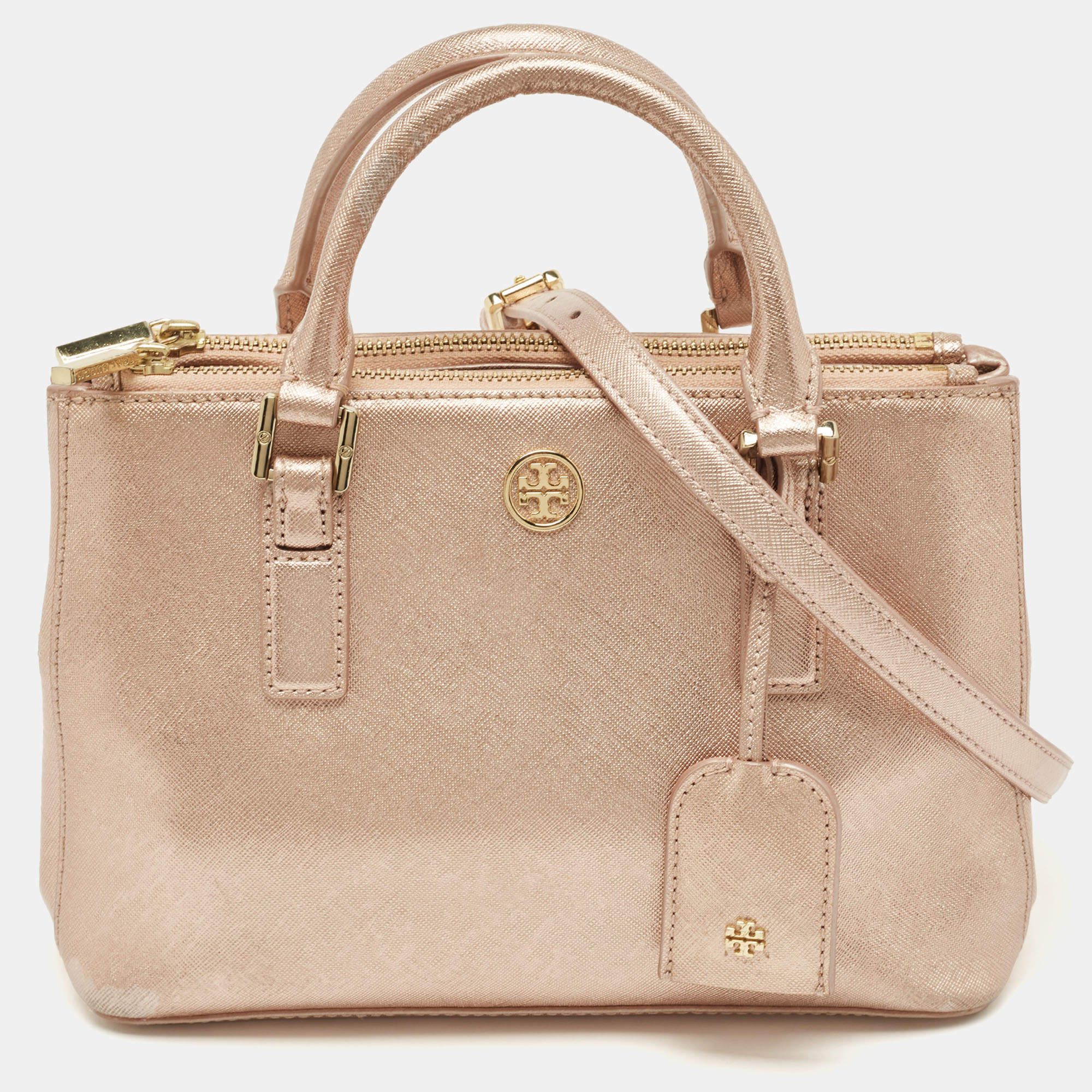 Tory burch robinson outlet mini double zip tote