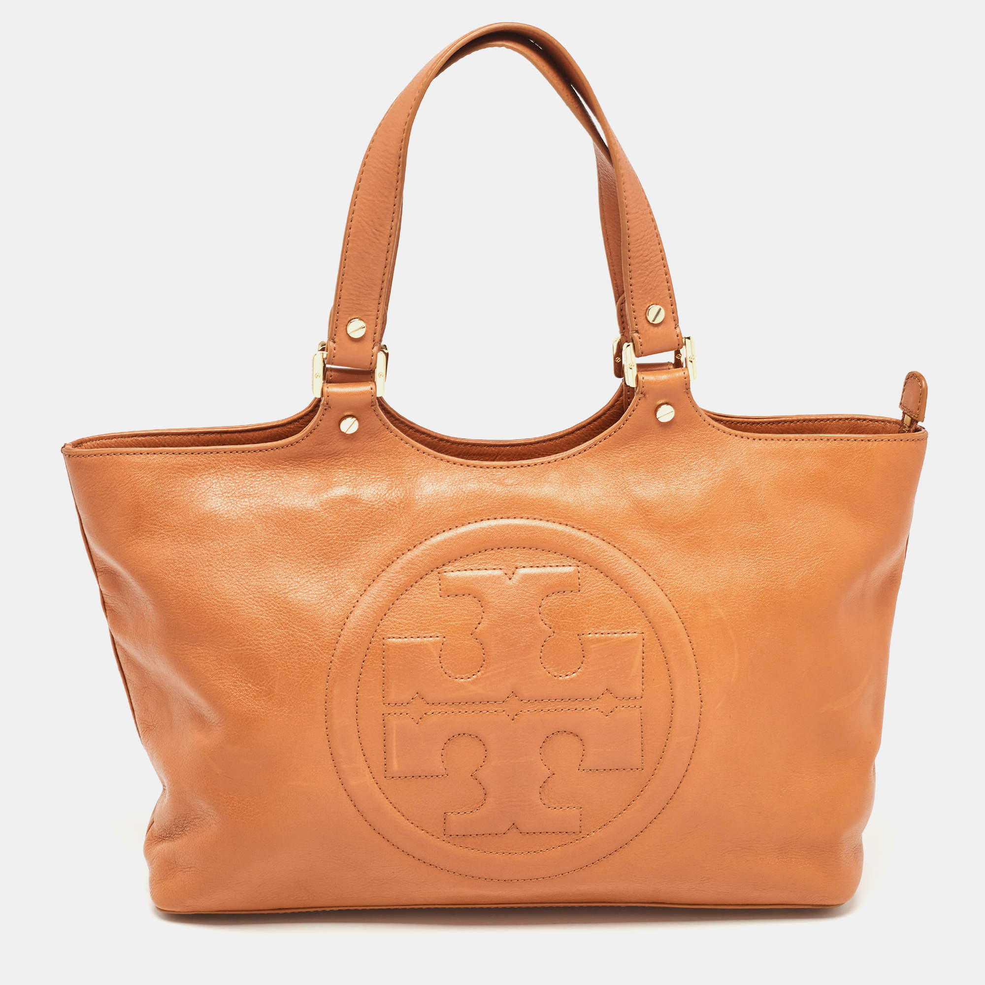 Tory Burch Brown Leather Bombe Tote Tory Burch | The Luxury Closet