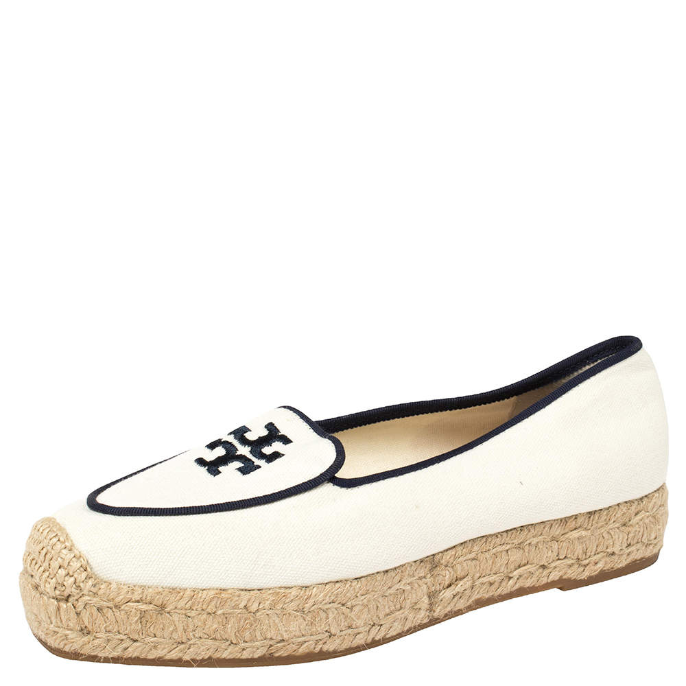 white tory burch flats