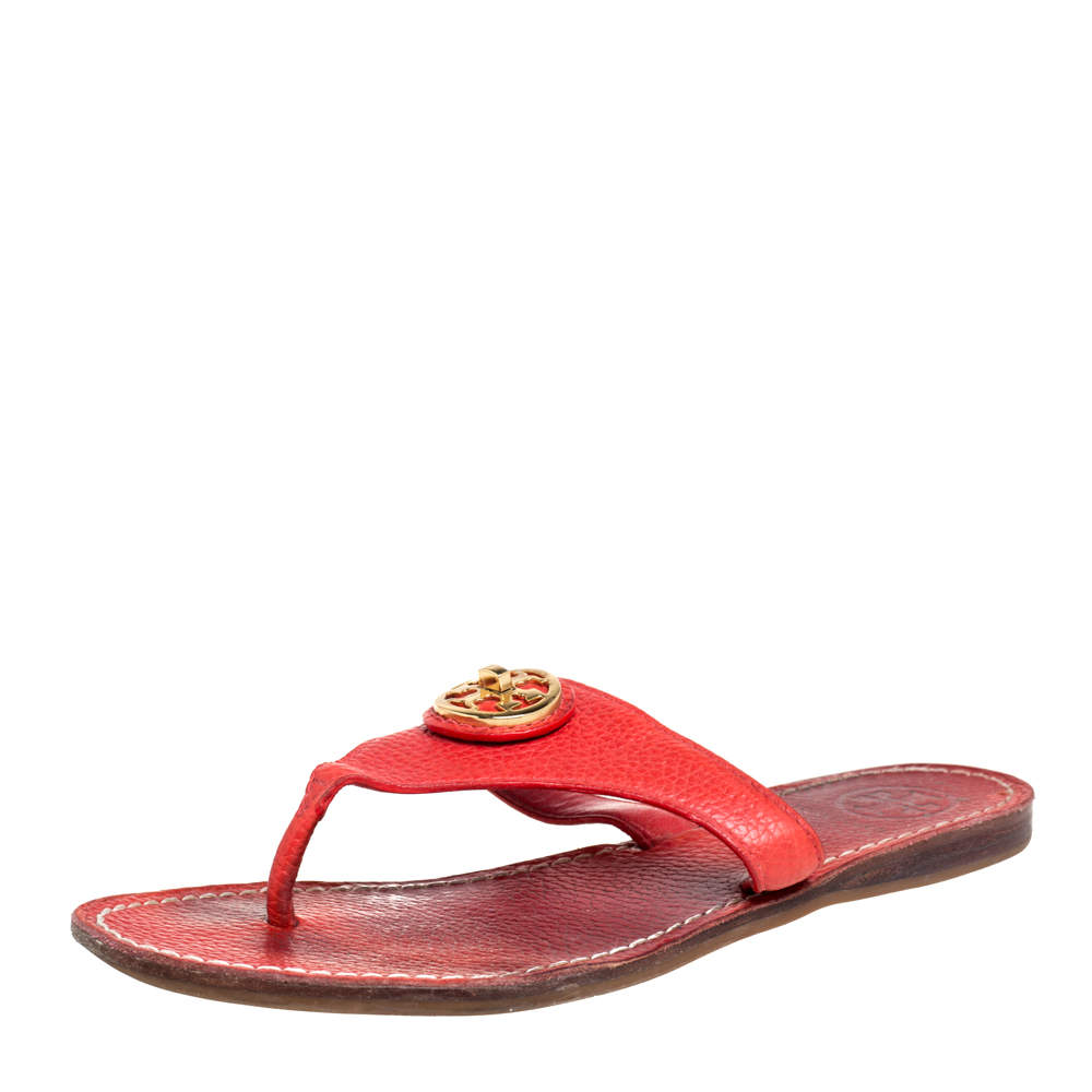 Tory Burch Red Leather Jolie Thon Flats Size  Tory Burch | TLC