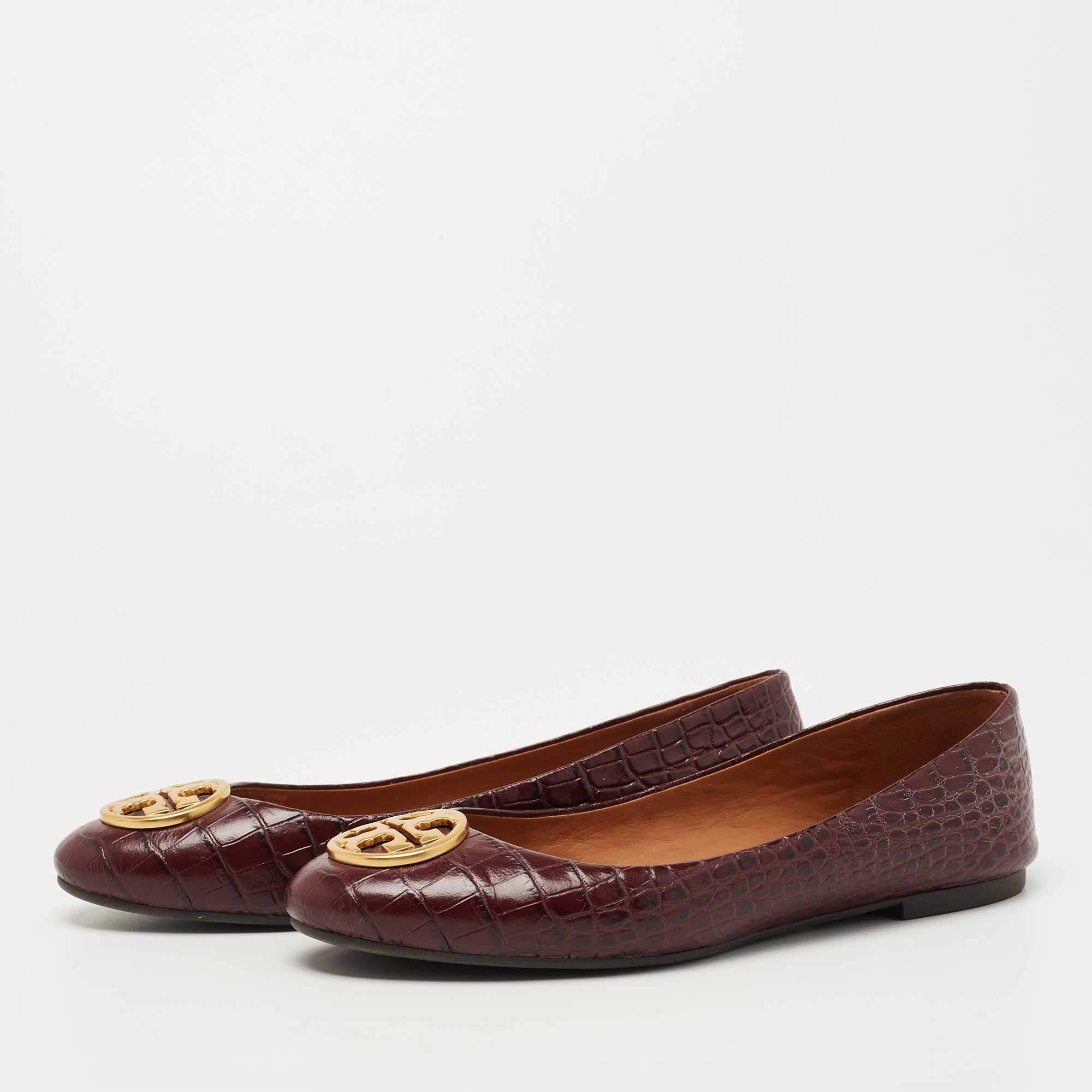 Chelsea embossed heeled outlet ballet flat