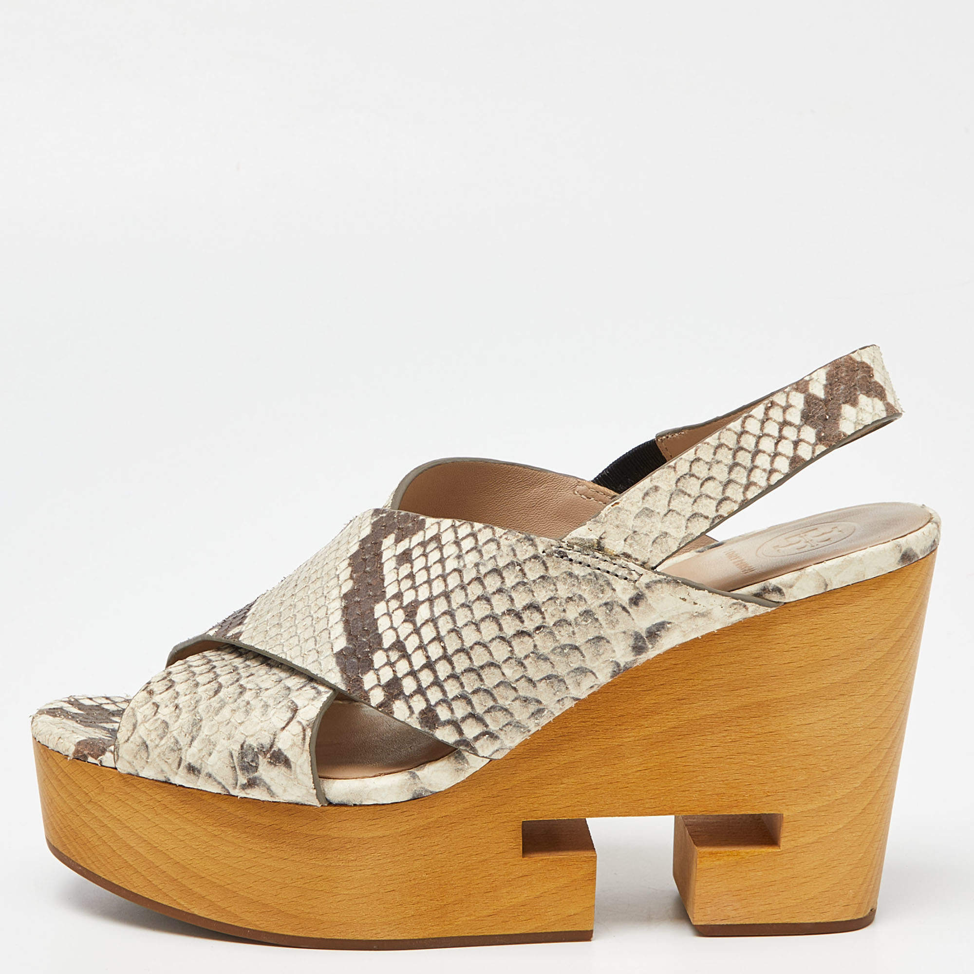 Tory Burch Gold Leather Platform Sequined Sandals – Clotheshorse  Consignment Boutique