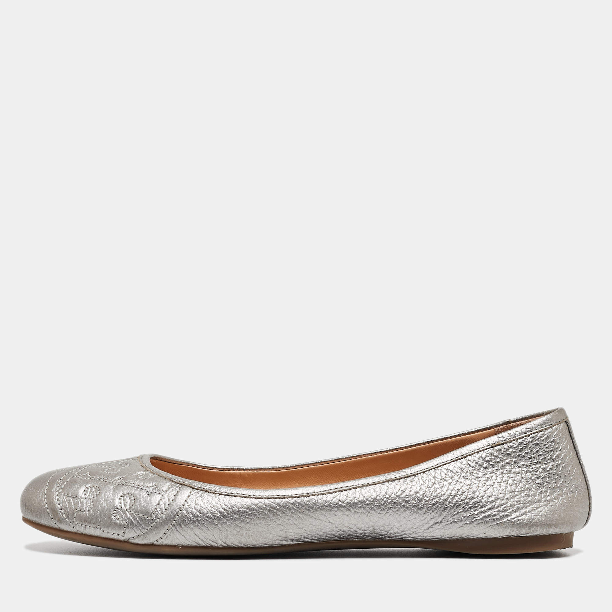 Tory burch silver on sale flats