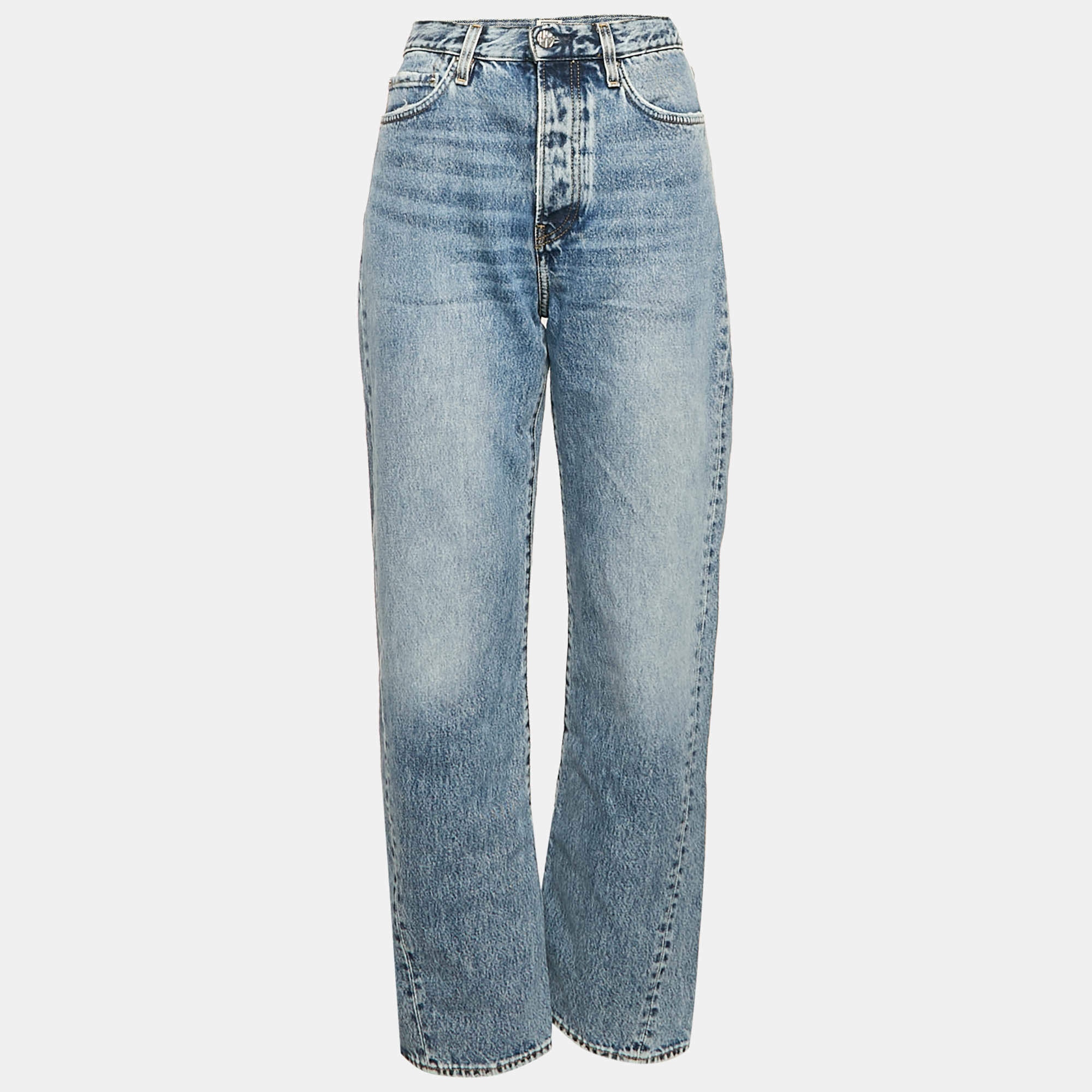 Toteme Blue Twisted Seam Denim Full Length Jeans S Waist 27"