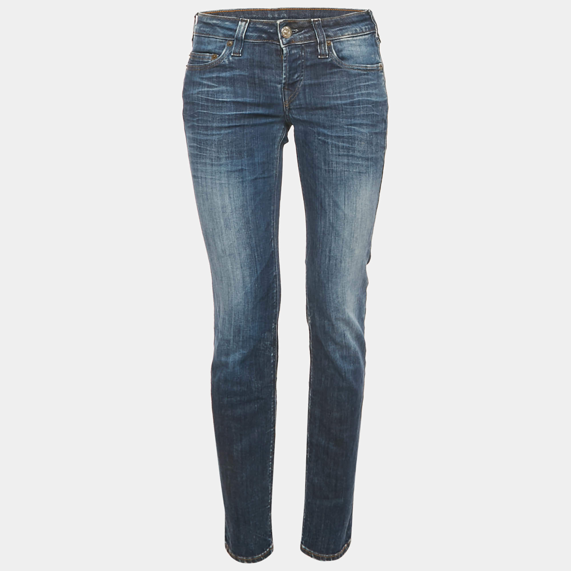 مملوكة مسبقًا True Religion Blue Faded Denim Shannon Jeans M Waist 28"