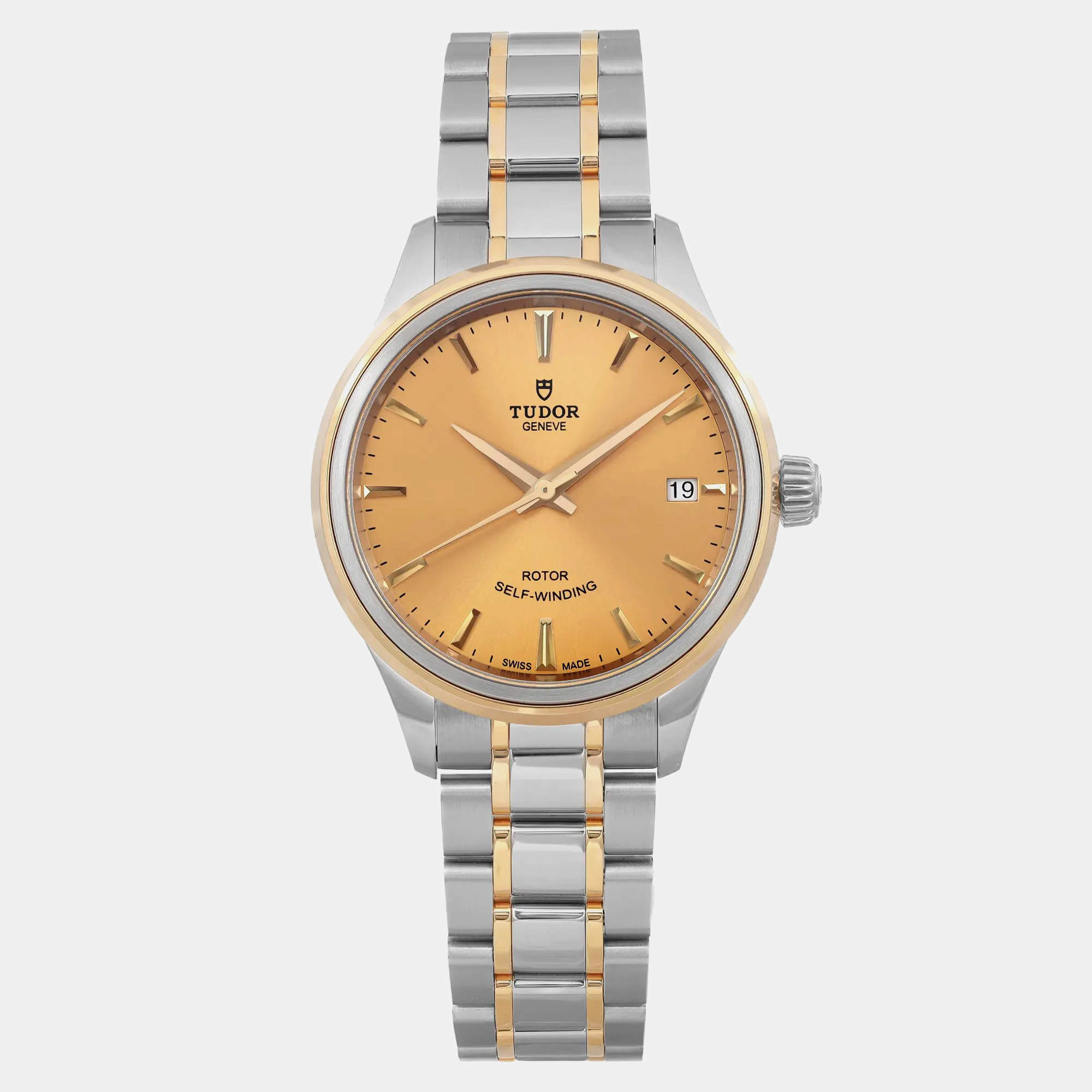 Tudor Gold 18k Yellow Gold Steel  Style 12303-0001 Automatic Women's Wristwatch 34mm