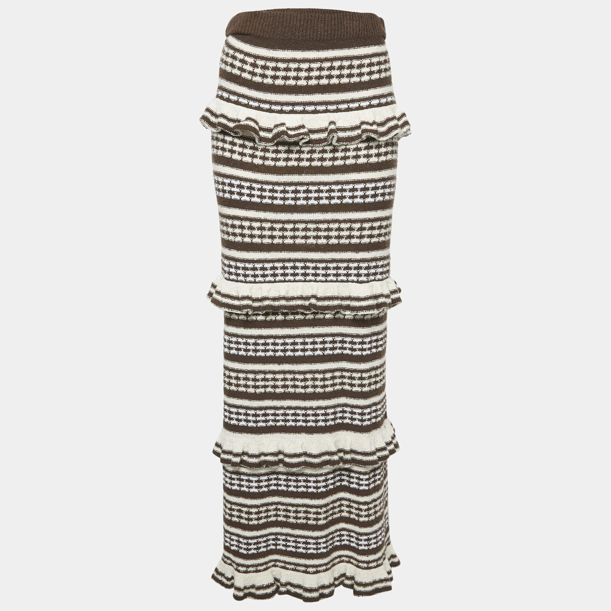 Tularosa Brown Knit Kaely Maxi Skirt M