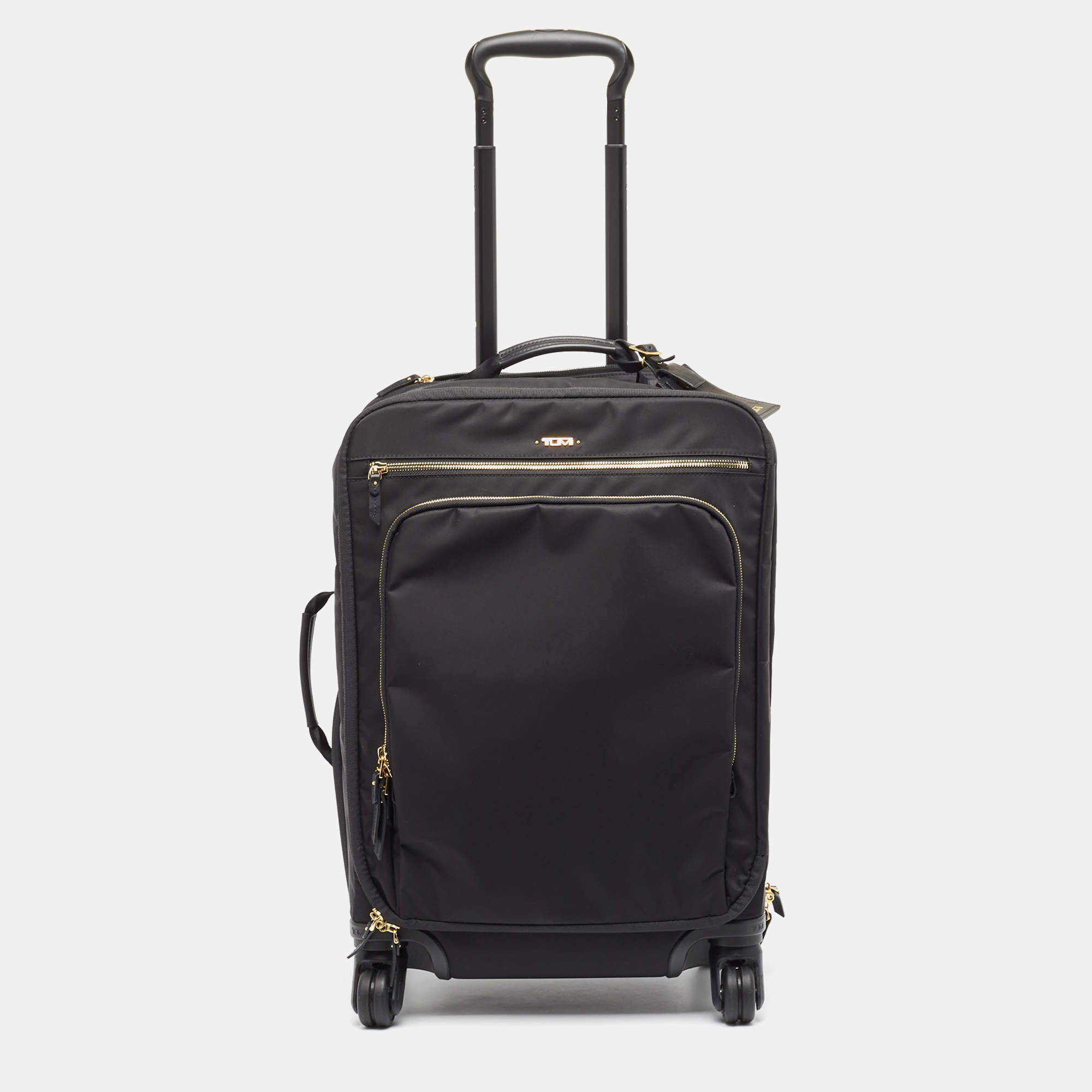 Pre Owned TUMI Black Nylon Super Leger International Carry On Luggage