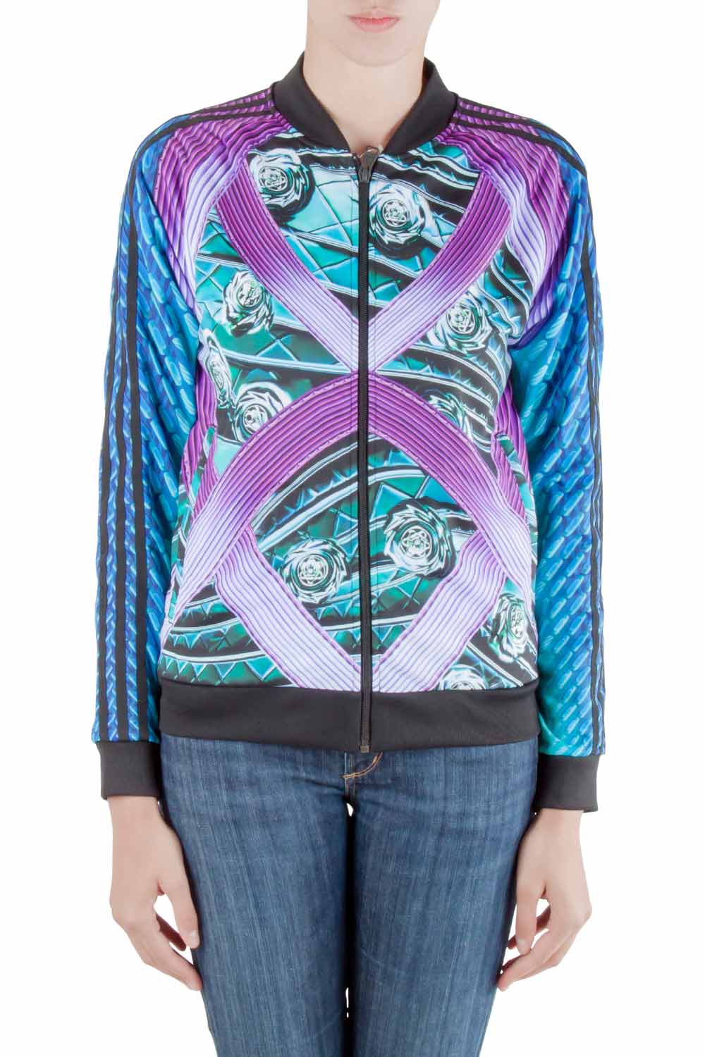 womens jersey bomber jacket