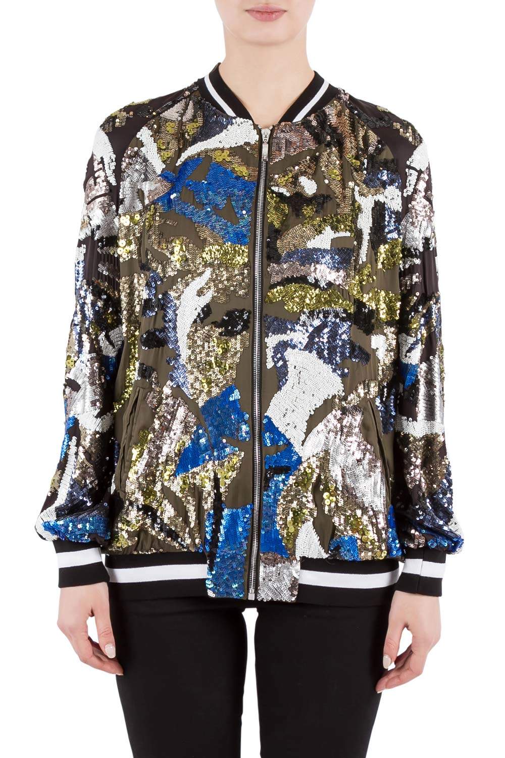 gucci sequin embellished bomber jacket